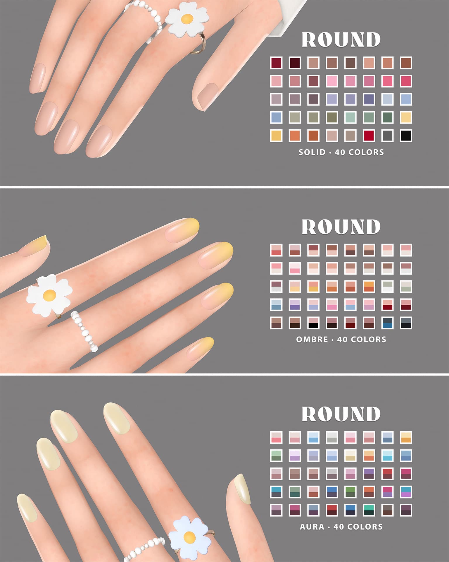 Галерея мода Большой сет ногтей Petal Blush Nails Collection #3